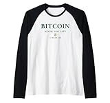 BITCOIN - NEVER TOO LATE. 21 Million Club. Rich Crypto Money Raglan
