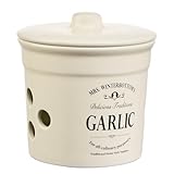 BUTLERS Knoblauchtopf Ø 14 cm -MRS. WINTERBOTTOM'S- Keramikdose mit Deckel im Landhausstil, Vintage Deko, Küchenzubehör für Küchenorganisation und Aufbewahrung von Knoblauch