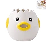 Eiertrenner Keramik Eiertrenner Huhn Ei Separator Egg Yolk Separator Eidotter Trenner Egg Separator Chicken Eiweißseparator Eiertrenner Küken Lustig Eierseparator für Küche Bäckerei Camping Weiß