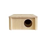 RALIYATX hamsterhaus hamsterhaus holz hamsterhaus hamsterhaus klein tierhaus naturholz zum spielen 2 kammern kauhaus für hamster zwerghamster