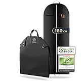 FiRiO® 1 x Premium Kleidersack lang 160 cm - 50% DICKERES MATERIAL - Faltbare Kleidersack Reisetasche - Business Anzugtasche, Anzug Kleidersäcke - Atmungsaktive Kleiderhülle für Reise & Aufbewahrung