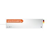 Könighaus Infrarotheizung 120x30 cm - 450 Watt ✓ 5 Jahre Garantie ✓ Doppelter Überhitzungsschutz ✓ Ultraflacher Heizkörper für 6-12 m² ✓ Die platzsparende Elektroheizung ✓ inkl. Smart Thermostat