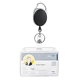 Vicloon Schlüsselanhänger Set, Schlüsselring Retractable Badge Reel mit Belt Clip mit ID Card Holder Abzeichen Buddy Kit für Schlüsselanhänger und ID Card (1 PCS)