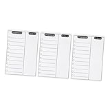 SHINEOFI 3 Stück Notizblock Mit Fliesenmotiv Notizen Für Trockenmagnet Kinderplaner Wochenplaner Expo Erwachsene Kühlschrank Nachrichtentafel Kühlschranktafeln Planungstafel