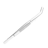 Rpanle Gebogene Spitze Pinzette Nipper für Wimpernverlängerungen, 15.5cm, Wimpernpinzette aus Edelstahl Falsche Lash Anwendung Werkzeuge