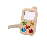 PlanToys Mein erstes Handy - Kinder Handy aus Holz - Kindertelefon mit Lupenbildschirm - mit Handschlaufe - nachhaltiges Holzspielzeug ab 1 Jahre
