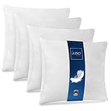 LILENO HOME Federkissen 45x45 cm [4er Set] - Kissen 45 x 45 cm aus Federn als Kopfkissen, Schlafkissen u. Bettkissen perfekt für Allergiker und Kinder - Federkernkissen mit je 450 g Federfüllung