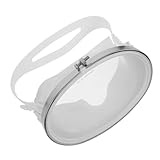 GOOHOCHY Vollgesichts-tauchmaske Oval aus Edelstahl Weiß Anti-Fog Schnorchelmaske für Erwachsene Panoramasicht Verstellbares Kopfband Komfortable Silikonabdichtung für Tauchen und