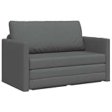 vidaXL 2-in-1 Sofa-Bett Dunkelgrau 124 x 71 x 78 cm Stoff Komfortabel und Stylisch Kompaktes Design Loveseat Für Zwei Moderne Sitzgelegenheit Wohnzimmer Innenbereich Fleckenresistente Polsterung