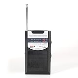 Muuookka Tragbares Mini-Radio AM/FM Dualband-Weltempfänger Retro-Design mit Teleskopantenne Ideal für Notfallszenarien im Freien
