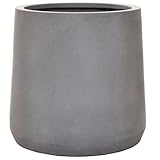 VIVANNO Pflanzkübel Blumentopf in Beton-Optik Fiberglas, 40x38 cm, Wetterfest und Frostsicher, Für Innen- und Außenbereiche