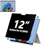 Hinnwer Magnetischer Blickschutzfolie für Microsoft Surface Pro 12 Zoll 2025, Anti-Fingerabdruck, PET Displayschutz, Abnehmbarer Anti Blaulicht Blendschutz sichtschutzfolie für Surface Pro 12''