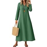 Generisch Musselin Kleid Leinenkleid Luftige Sommerkleider Schicke Sommerkleider Maxikleid Wickelkleid Leinenkleider Musselin Maxi Grosse grössen langes v Ausschnitt Kleider BOC60
