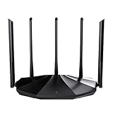 Tenda RX2 Pro WiFi 6 WLAN Router (AX1500 Dualband 5GHz:1201Mbps+2,4 GHz:300Mbps) Gigabit-LAN/WAN-Port, Kindersicherung, WPA3, IPv6, OFDMA, Beamforming, Schwarz