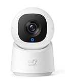 eufy Security Indoor Cam C210, 1080p Überwachungskamera innen, 360° Schwenk-/Neigefunktion, WLAN, Kabelgebunden, KI für Menschen/Bewegungen, Nachtsicht, AI Tracking