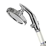 Hochdruck-Duschkopf, gefiltertes Wasser, Spar-Duschkopf, großes Panel, One-Key-Stopp-Wasserfilter, Badezimmer-Zubehör Für Baden(Transparent)