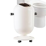 Yaztauho Badezimmer Mülleimer Mit Deckel | 15 Liter Büro Mülleimer Abfalleimer | Abfalleimer Mit Rädern Für Wohnung Schlafzimmer Wohnzimmer Büro Hotel Haushalt Wäscherei Organisation