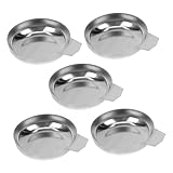 Holibanna 5 Stück Digitalwaage Wiegeschale Waagenschale Wiegeschale Laborhilfsgeräte Laborgewichtsschale Kaffeebohnen Wiegeschale Küchengerät Edelstahl Silber