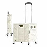 Faltbarer Trolleywagen, zusammenklappbarer Mehrzweckwagen mit 4 Rädern, tragbarer Rollwagen für Outdoor-Reisen und Einkaufen