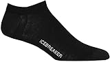 Icebreaker Herren Lifestyle Fine Gauge No Show Socken, Schwarz/Schnee, X-Large