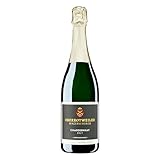 Oberrotweiler Chardonnay Sekt Brut FLASCHENGÄRUNG - hochwertiges Sekt-Geschenk für Frauen und Männer, Badischer Winzersekt (1 x 0,75l)