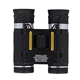 Moge 200 x 22 Fernglas, Hochleistungs-Fernglas mit einstellbarer Dioptrien für Bergsteigen, Wandern, Reisen, Beobachten von Wildtieren und Landschaften
