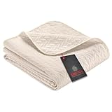 Ibena Nancy Tagesdecke 140x210 cm Tagesdecke Bettüberwurf beige leichte Decke mit Zopfmuster
