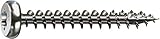 SPAX Universalschraube aus Edelstahl rostfrei A2, 4,0 x 35 mm, 200 Stück, T-STAR plus, Halbrundkopf, Vollgewinde, 4CUT, 0207000400353