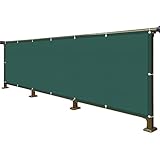 Wzmazingly Balkon Sichtschutz Mit Ösen, HDPE 220g/m² Garten-Sichtschutz, Visueller Schutz Balkonabdeckung Balkonschutz Für Balkon Geländer Draussen (Color : Green, Size : 80x370cm)