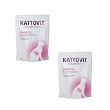 Kattovit Diabetes Gewicht | Doppelpack | 2 x 400 g | Trockenfutter für Katzen | Zur Unterstützung der Verringerung von Übergewicht