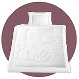 EVAN BROWNS® Kinder Bettdecken Set - Baby Kissen 40x60 cm & Baby Bettwäsche 100 x 135 - Babyzimmer Komplettset - Kinderdecke mit Kopfkissen - Bettdecke Kinder - Kinderbettdecke Set