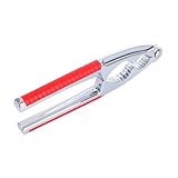 FUNNETOYU Walnussknacker aus Zinklegierung Multifunktionale Nusszange für Walnüsse Mandeln Erdnüsse für Zuhause Restaurant Hotel Rot