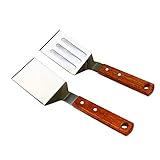 KLAQQED Pfannenwender Grillspachtel Spachtel Pfannenwender Edelstahl Grillwender Spachtel Set Grillspachtel Edelstahl Spatula Spachtel Küche Grill Spachtel Küchenspachtel Pfannenwender Metall