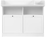 Finori Landwood 67A Wickelkommode, Wickeltisch mit abnehmbarem Wickelaufsatz in weiß Maß: B x H x T ca. 120 x 100 x 77 cm