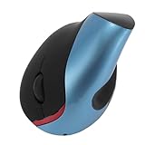 Kabellose Ergonomische Maus, Wiederaufladbar, 800 1200 1600 DPI, Vertikale Optische Maus für Laptop-Tablet, mit Automatischem Schlaf-Wach-Up, Kompatibel mit PC, Laptop, (Blue)