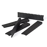 LouMaxx Möbelkeile 20er Set | Unterlegkeil 8 x 20 x 100 mm in Schwarz | Keile Kunststoff mit integrierten Sollbruchstellen