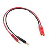 F Fityle Premium Ladekabel für RC B6 B6AC Lithiumbatterie mit 2x4,0 Mm Anschluss, Rot+Schwarz, 4 Stück