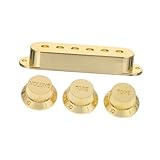 Yardwe 7 Stück Pickup-kappe Wählen Gitarrenzubehör Humbuckerabdeckungen Aus Kunststoff Nützliche Tonabnehmerabdeckungen Für Gitarre Humbucker-schutzvorrichtung Pickup-teile Golden Plastik