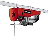 Einhell Seilhebezug TC-EH 500 (800 W, Bedienungsschalter mit Not-Aus, automatische Bremse, Endabschaltung, inkl. 12 m drallfreiem Drahtseil, Umlenkrolle mit Lasthaken und Sicherheitsbügel)