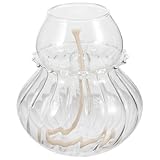 DOITOOL Retro Glas Öllampe für Innenräume Dekorative Kerosinlampe im Vintage stil Handgefertigt Stilvolle Raumdekoration für Wohnzimmer und Esszimmer ohne Lampenöl