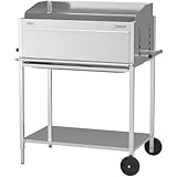 Schickling Holzkohlegrill 'Walter XL - Basic' BBQ Edelstahlgrill Grillwagen, Rechteckig, 100% Edelstahl, Holzkohle Grill - Made in Germany - Direkt vom Hersteller