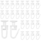 MytaYt Vorhang Haken125 Stück Gardinen mit Haken für Schiene Schlaufengleiter für Gardinenschiene für Vorhangschiene mit Schienenvorhangsystem, Wohnmobil-Vorhangschiene, Etagenbettvorhänge