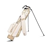 Sunday Golf Loma Tasche – leichte Golftasche mit Riemen und Ständer – einfach zu tragende Pitch n Putt Golftasche – Par 3 und Executive Kurse, 31 Zoll hoch (Geröstete Mandel)