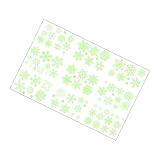 CLISPEED 9 Blätter Teiliges Weihnachtsfensterbild Selbstklebende Nachtleuchtende Schneeflocken Aufkleber Starke Haftung Ablösbar Wiederverwendbar Dekorativ für Fenster Wände Tische für