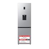 Samsung Kühl-Gefrier-Kombination, Kühlschrank mit Gefrierfach, 185 cm, 341 l Gesamtvolumen, 114 l Gefrierteil, AI Energy Mode, Wasserspender, Edelstahl-Look, RL34C652CSA/EG