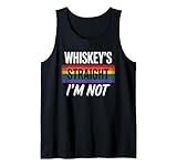 Whiskeys Straight I'm Not LGBT Gay Pride Month Bunte Flagge Tank Top