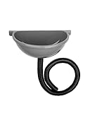 Ausgussbecken Agande Kunststoff einfach, mit Schlauch und Schlauchschelle für Camping Garten Keller Baustelle WC, Made in Europe