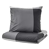 Ikea BRUNKRISSLA Bettwäscheset in schwarz; 100% Baumwolle; 2tlg; (140x200/80x80cm)