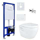 Hänge Dusch WC Taharet Bidet Toilette Vorwandelement Spülkasten + Ventil + AC90L