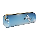 Hgbbdyyjj Multifunktionale Aufbewahrungstasche aus Leder, personalisierbar, bedruckt, großes Fassungsvermögen, rund, für Schreibwaren, weiß, Einheitsgröße, Taschen-Organizer